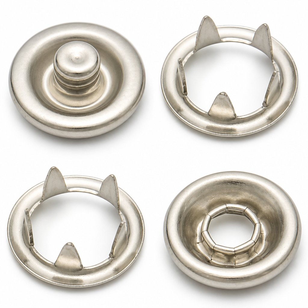 Produktabbildung - Jersey Druckknoepfe Silber