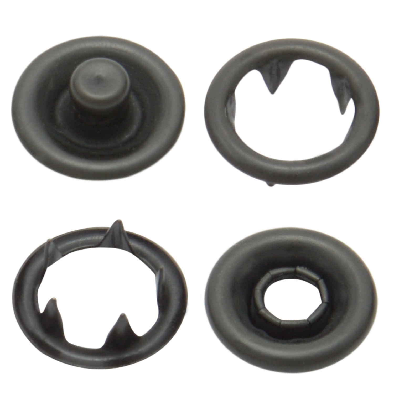 Jersey druckknoepfe Schwarz