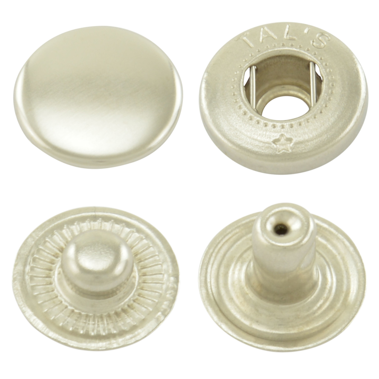Druckknopf S Feder silber