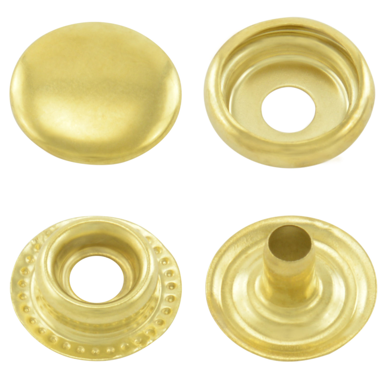 Produktabbildung - Ringfeder-Druckknopf gold