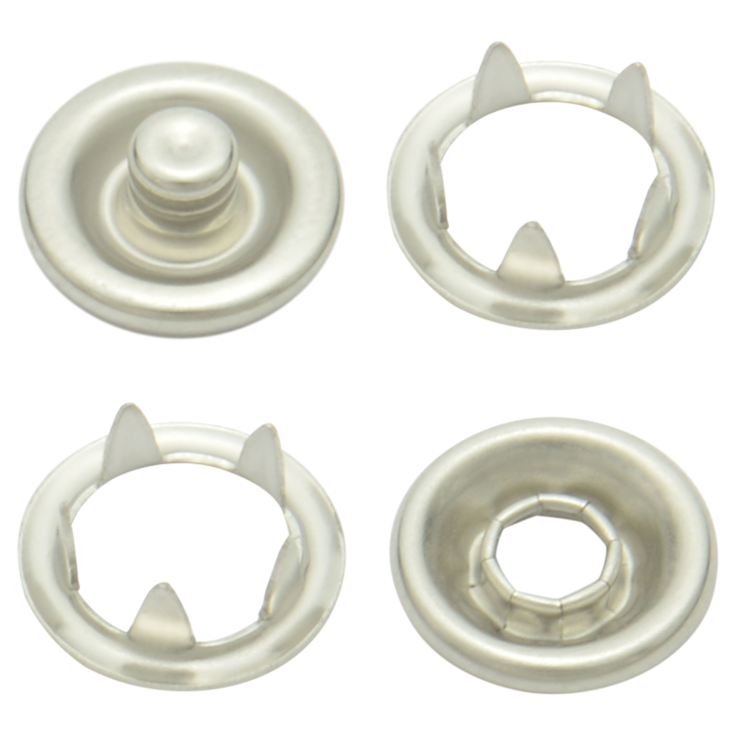 Produktabbildung - Jersey Druckknoepfe Silber