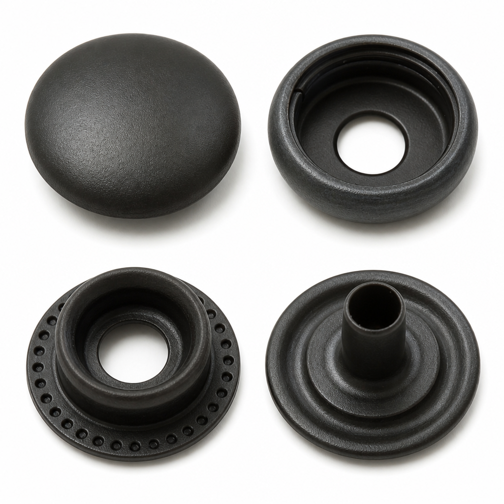Produktabbildung - Druckknopf Ringfeder schwarz