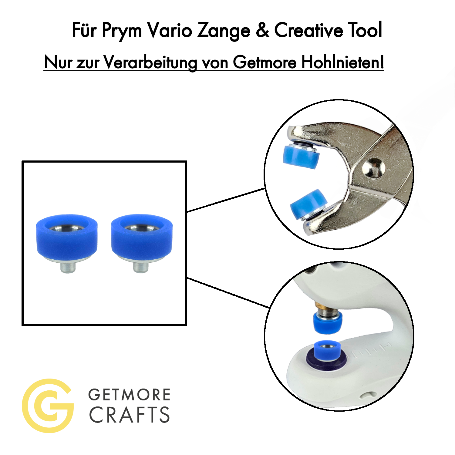 Passende Werkzeuge — EasyFix Doppelkopf passend fuer Prym Vario Zange und Prym Creative Tool
