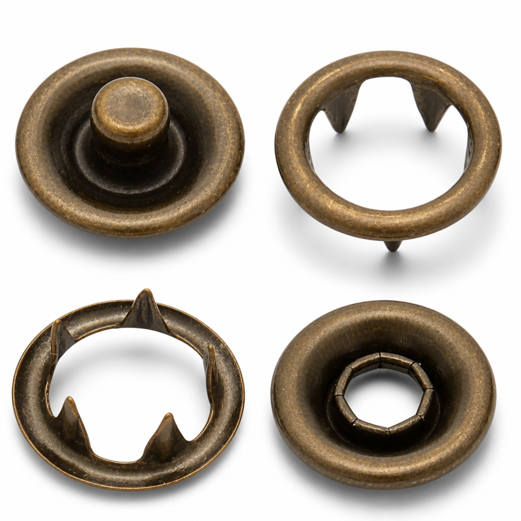 Produktabbildung - Jersey Druckknoepfe Antik