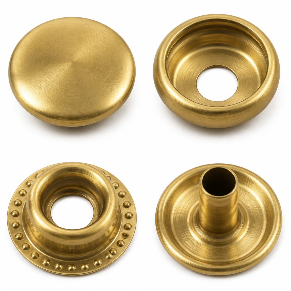 Produktabbildung - Ringfeder-Druckknopf gold
