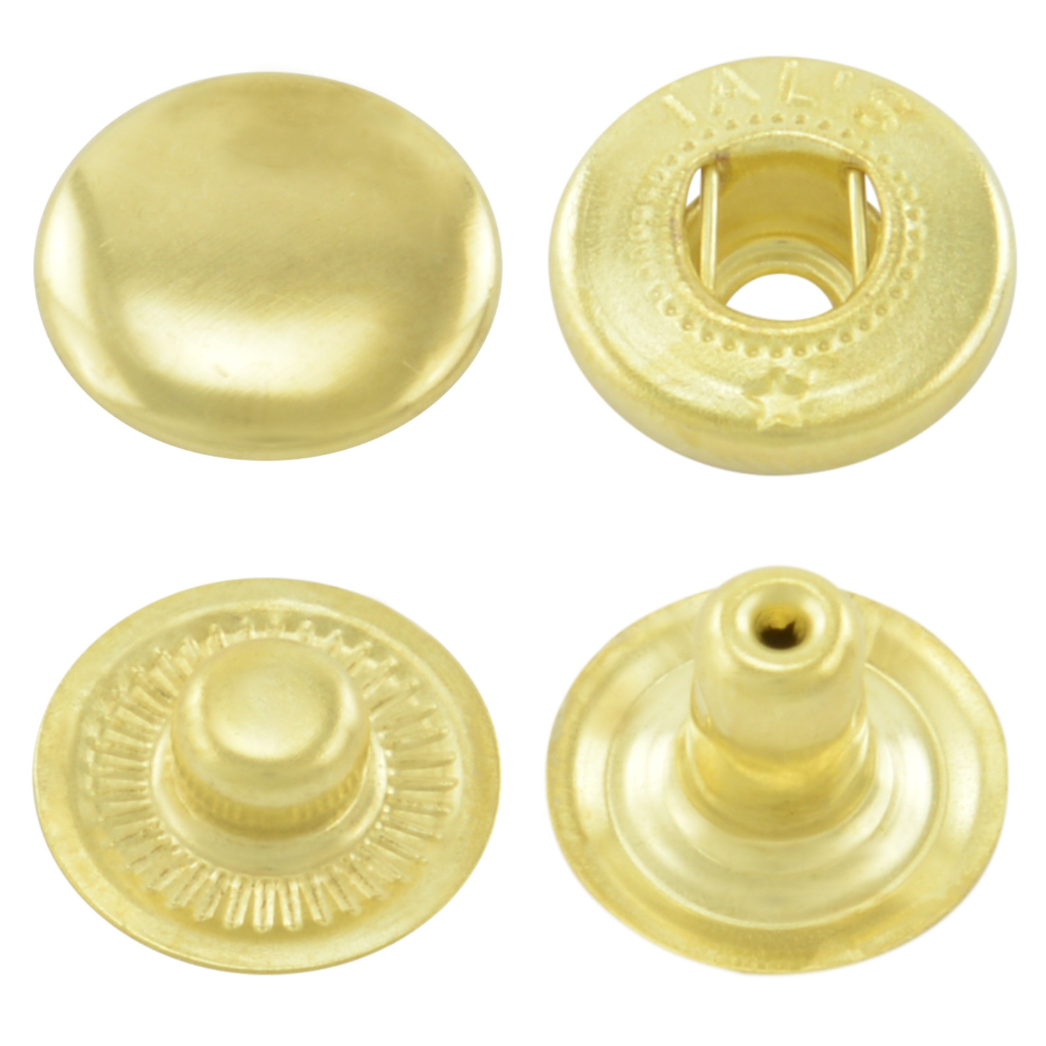 Druckknopf S Feder gold